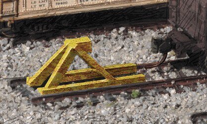 Track Bumper - Built-ups -- Yellow pkg(5), N, Walthers Cornerstone 2602