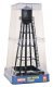 City Water Tower - Built-ups -- Assembled - Black - 3-3/4 x 3-3/4 x 11′ 9.3 x 9.3 x 27.5cm, HO, Walthers Cornerstone 2825