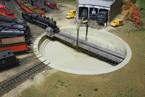 Motorized 90` Turntable -- Assembled - 13-3/4` 34.9cm Overall Diameter, HO, Walthers Cornerstone 2860