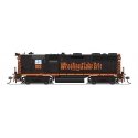 EMD GP35 High Nose - Standard DC - Stealth -- Wheeling & Lake Erie 105 (black, orange, Speed Lettering), HO, Broadway Limited Im