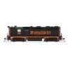 EMD GP35 High Nose - Standard DC - Stealth -- Wheeling & Lake Erie 105 (black, orange, Speed Lettering), HO, Broadway Limited Im