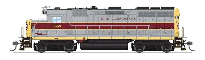 EMD GP35 Low Nose - Standard DC - Stealth -- Erie-Lackawanna 2559 (gray, maroon, yellow, As-Delivered Lettering), HO, Broadway L