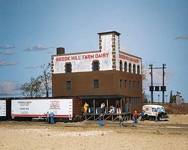 Brook Hill Farm Dairy -- Kit - 7-3/8 x 7-1/4′ 18.7 x 18.4cm, HO, Walthers Cornerstone 3010