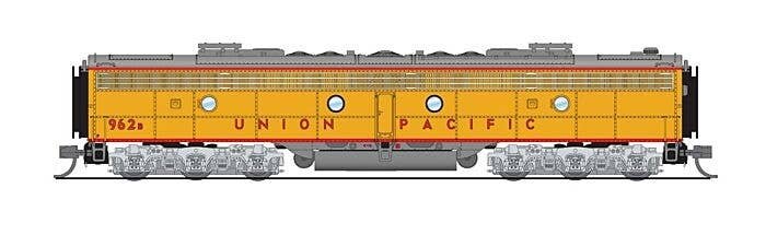 EMD E9B - Sound and DCC - Paragon4(TM) -- Union Pacific 970B (Armour Yellow, gray, red), N, Broadway Limited Imports 8828
