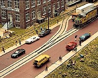 Brick Street System -- Straight Sections pkg(10) with Accessories, HO, Walthers Cornerstone 3156