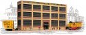 Variety Printing Background Building -- Kit - 12-1/4 x 2-3/4 x 6-11/16′ 30.6 x 6.8 x 16.7cm, HO, Walthers Cornerstone 3161