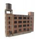 River City Textiles Background Building -- Kit - 12-7/8 x 2-3/8 x 11-1/8′ 32.1 x 5.9 x 27.8, HO, Walthers Cornerstone 3178