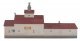 Sunrise Feed Mill -- Kit - 9 x 2-3/8 x 4-1/4′ 22.8 x 6 x 10.6cm, N, Walthers Cornerstone 3239