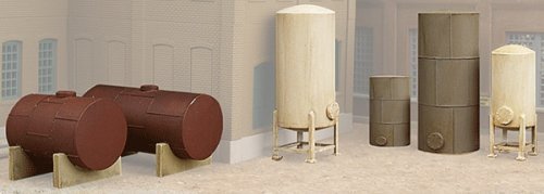 Storage Tanks -- Kit pkg(6), N, Walthers Cornerstone 3265