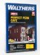 Perfect Perk Cafe -- Kit - 3-1/8 x 5-1/2 x 4-1/2′ 7.9 x 13.9 x 11.4cm, HO, Walthers Cornerstone 3468