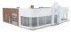 Vintage Ford Auto Dealer -- Kit - 7-7/8 x 6-7/8 x 3′ 20 x 17.4 x 7.6cm, HO, Walthers Cornerstone 3490