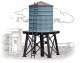 Wooden Water Tank pkg(3) -- Kit - Each: 4 x 2-3/8′ 10.1 x 6cm, HO, Walthers Cornerstone 3507