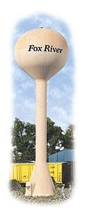 Modern Water Tower -- Kit - 9-1/2` 23.7 Tall x 3-1/8` 7.8cm Diameter, HO, Walthers Cornerstone 3528