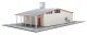 Vintage Gas Station -- Kit - Main Building: 10-1/2 x 9 x 3-3/16′ 26.6 x 22.8 x 8cm, HO, Walthers Cornerstone 3541