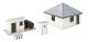 Municipal Water Tower -- Kit - 3-5/16 x 3-5/16 x 11-1/8′ 8.4 x 8.4 x 28.2cm, HO, Walthers Cornerstone 3550