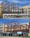 Skyscraper Construction Site -- Kit - 8-5/8 x 10-9/16 x 5-3/4′ 21.9 x 26.8 x 14.6cm, HO, Walthers Cornerstone 3761