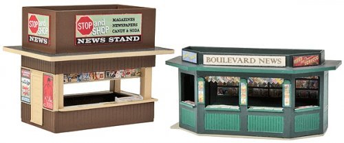Newsstands -- Kit pkg(2), HO, Walthers Cornerstone 3773