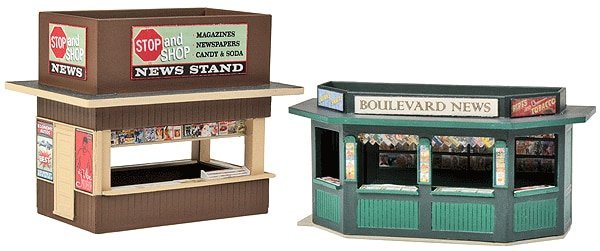 Newsstands -- Kit pkg(2), HO, Walthers Cornerstone 3773
