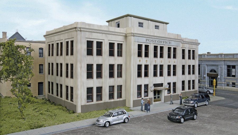 United States Post Office(TM) -- Kit - 13-1/2 x 7-1/16 x 7-1/4′ 33.7 x 17.9 x 18.1cm, HO, Walthers Cornerstone 3782