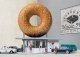 Hole-In-One Donut Shop -- Kit - 2-7/8 x 1-1/2 x 2-7/8′ 7.3 x 3.8 x 7.3cm, N, Walthers Cornerstone 3835