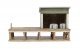 Milk Platform -- Kit - 3-7/16 x 1-1/2 x 1-7/8′ 8.73 x 3.81 x 4.76cm, HO, Walthers Cornerstone 4062