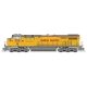 GE ES44AC - Standard DC - Stealth -- Union Pacific 5251 (Armour Yellow, gray, red, 2022 Small Flag), HO, Broadway Limited Import