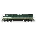 GE ES44AC - Standard DC - Stealth -- Northern Pacific 6327 (Fantasy Scheme, Loewy 2-Tone Green, Main Street Slog, HO, Broadway L