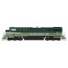 GE ES44AC - Standard DC - Stealth -- Northern Pacific 6327 (Fantasy Scheme, Loewy 2-Tone Green, Main Street Slog, HO, Broadway L