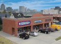 Modern Shopping Center I -- Kit - 10-1/2 x 4-15/16 x 3-1/2′ 26.6 x 12.5 x 8.8cm, HO, Walthers Cornerstone 4115