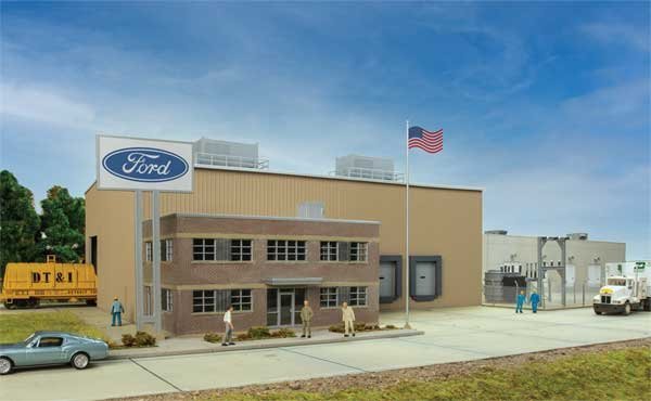 Ford(R) Stamping Plant -- Kit, HO, Walthers Cornerstone 4140