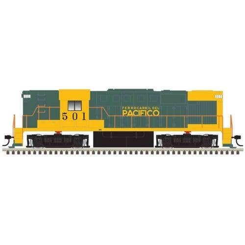 Alco RS11 - LokSound & DCC - Classic Gold -- Ferrocarril del Pacifico 501 (yellow, green), N, Atlas Model Railroad Co. 40005889