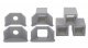 Concrete Culverts pkg(4) -- Kit - 1-1/2 x 1/2 x 13/16′ 3.8 x 1.2 x 2cm, HO, Walthers Cornerstone 4558