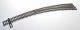 Code 83 Nickel Silver DCC-Friendly Curved Turnout - 24 and 28′ Radii -- Right Hand, HO, WalthersTrack 83064