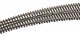 Code 83 Nickel Silver DCC-Friendly Curved Turnout - 24 and 28′ Radii -- Right Hand, HO, WalthersTrack 83064