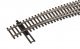 Code 83 Nickel Silver DCC-Friendly Curved Turnout - 24 and 28′ Radii -- Right Hand, HO, WalthersTrack 83064