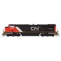 GE ES44AC - Standard DC - Stealth -- Canadian National 2836 (black, red, white, Website Logo), HO, Broadway Limited Imports 8552