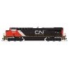 GE ES44AC - Standard DC - Stealth -- Canadian National 2836 (black, red, white, Website Logo), HO, Broadway Limited Imports 8552