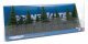 Fir Trees pkg(9) -- 3-1/8 to 4-3/4′ 8 to 12cm Tall w/Flat Base, HO, Walthers SceneMaster 1160