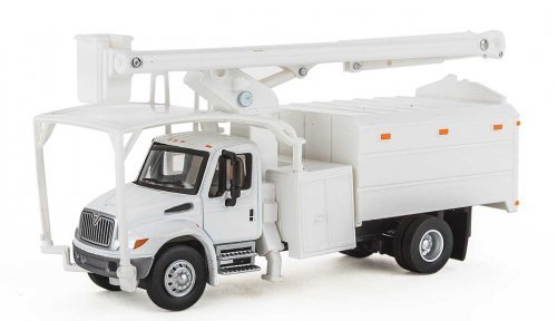 International(R) 4300 2-Axle Truck with Tree Trimmer Body - Assembled -- White Cab, Body an, HO, Walthers SceneMaster 11745