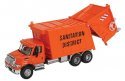 International(R) 7600 Garbage Truck - Assembled -- Sanitation District (orange), HO, Walthers SceneMaster 11770