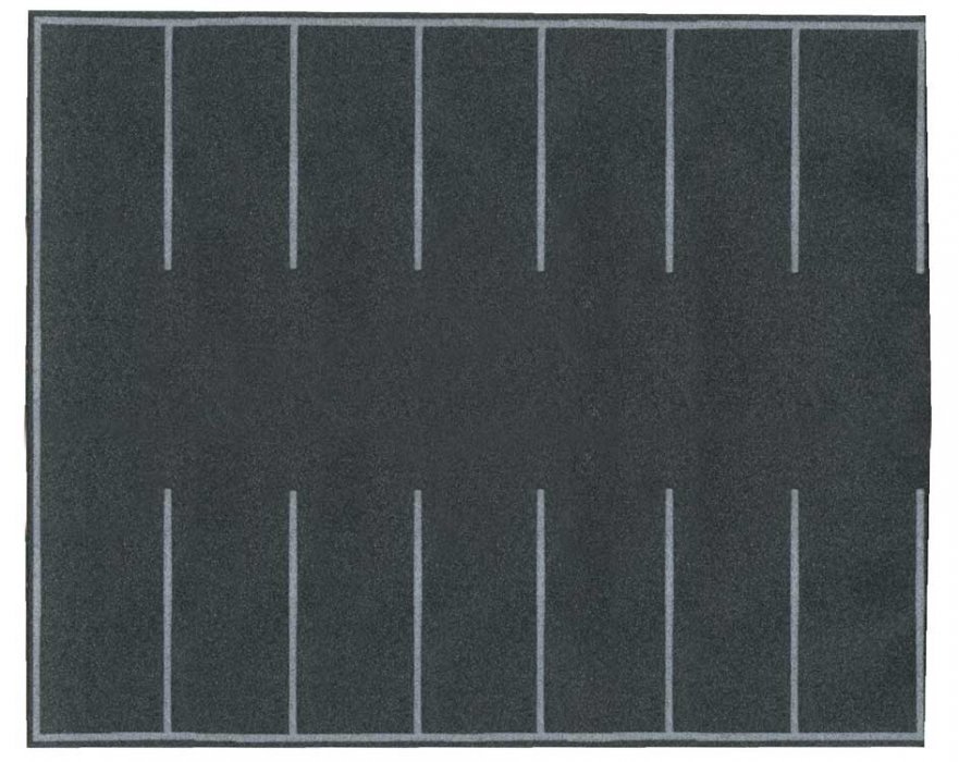 Flexible Self-Adhesive Paved Parking Lot -- 7-7/8 x 6-3/16′ 20 x 16cm, HO, Walthers SceneMaster 1260