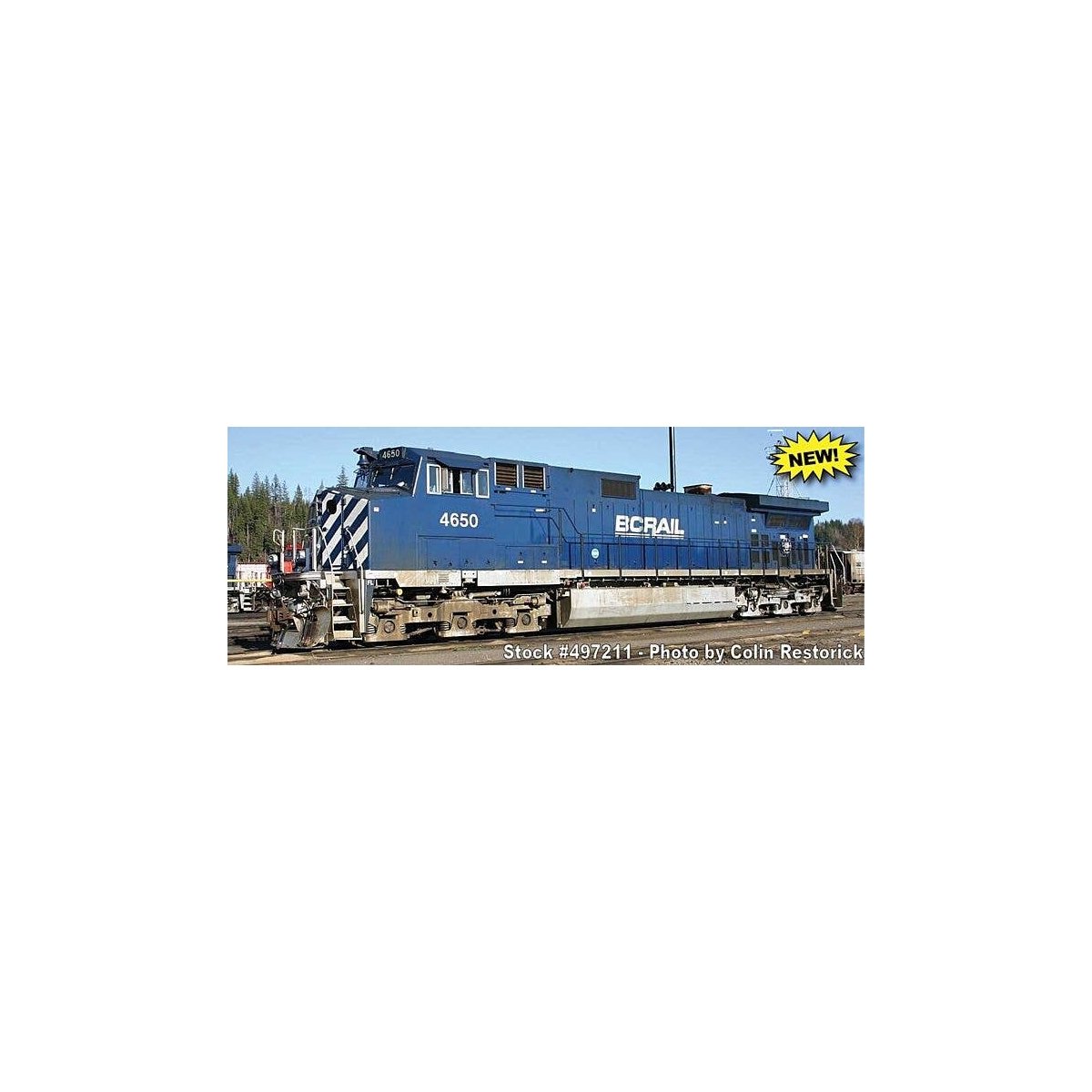 GE C44-9W - LokSound and DCC -- BC Rail (blue, silver, white), N, Intermountain Railway Company 699211S