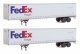 53′ Stoughton Trailer 2-Pack - Assembled -- FedEx Freight, HO, Walthers SceneMaster 2452