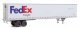 53′ Stoughton Trailer 2-Pack - Assembled -- FedEx Freight, HO, Walthers SceneMaster 2452