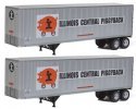 40′ Trailmobile Trailer 2-Pack- Assembled -- Illinois Central, HO, Walthers SceneMaster 2506