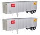 Flexi-Van 40′ Trailer 2-Pack - Assembled -- Louisville & Nashville (Logo, Flexi-Van Placards, HO, Walthers SceneMaster 2602