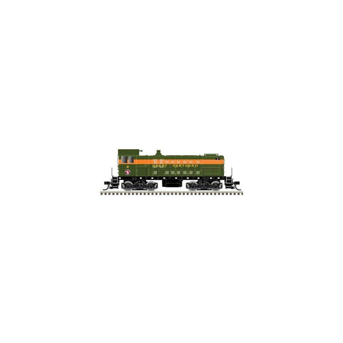 Alco S2 w/LokSound & DCC - Master(R) -- Great Northern 2 (green, orange, yellow), N, Atlas Model Railroad Co. 40005721