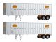 Flexi-Van 40′ Trailer 2-Pack - Assembled -- Pittsburgh & Lake Erie (yellow NYC logo, Flexi-V, HO, Walthers SceneMaster 2611