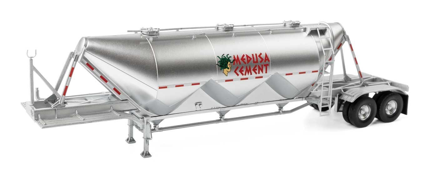 Dry Bulk Semi Trailer - Assembled - Transload Facility -- Medusa Cement, HO, Walthers SceneMaster 2621
