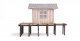 Fisherman`s Shanty -- Laser-Cut Wood Kit - 3-9/64 x 1-1/2 x 2-1/8` 8 x 3.7 x 5.4cm, HO, Walthers SceneMaster 4110